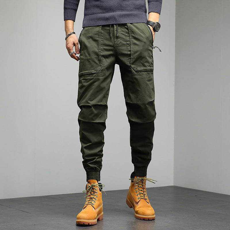 Herren Tapered Cargo-Joggerhose mit Kordelzug, elastischen Bündchen und Multifunktions‑Taschen Drune