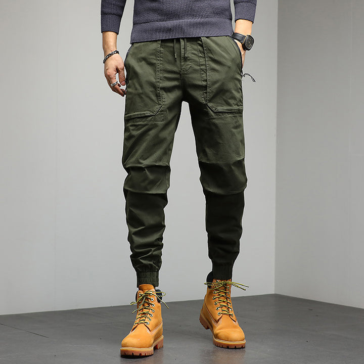 Herren Tapered Cargo-Joggerhose mit Kordelzug, elastischen Bündchen und Multifunktions‑Taschen Drune