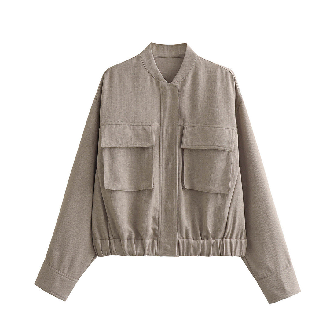 Damen Übergangsjacke mit sportlichen Taschen und elastischem Bund Drune