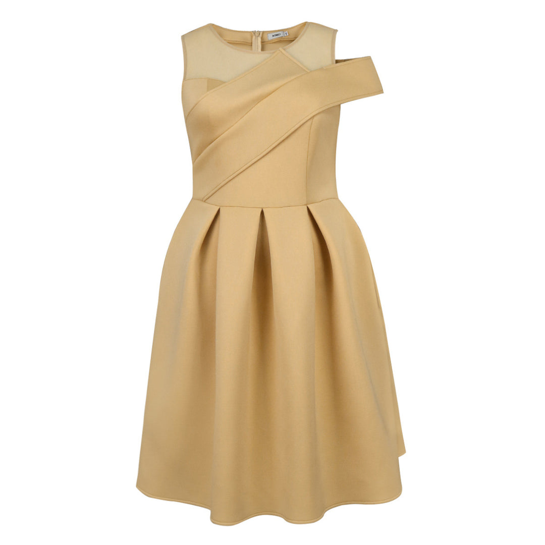 Damen Cocktailkleid mit asymmetrischem Schnitt und innovativen Plissee-Details Drune