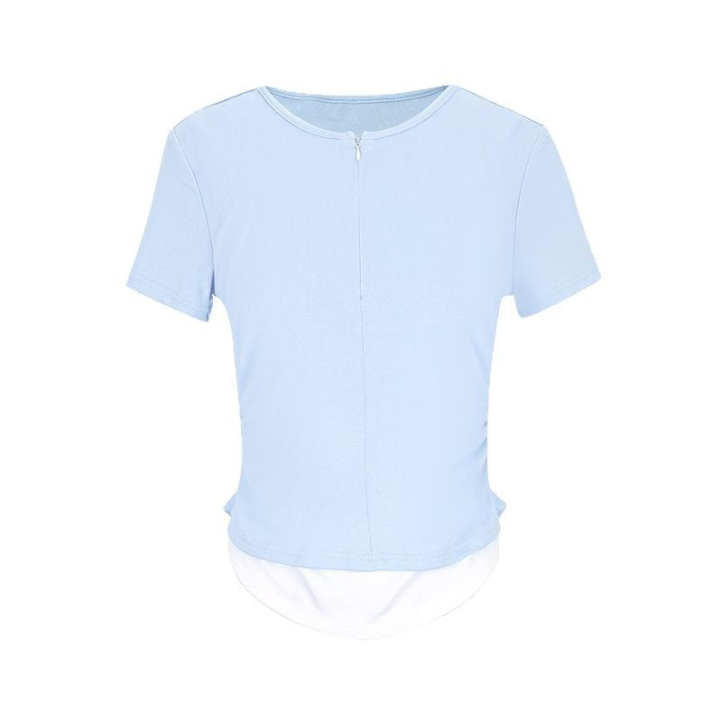 Damen Kurzarm Shirt mit innovativem Doppel-Layer-Design Drune