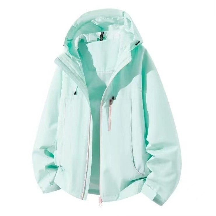 Herren Wasserdichte Kapuzen-Softshelljacke mit winddichtem Schnitt und Reißverschluss Drune
