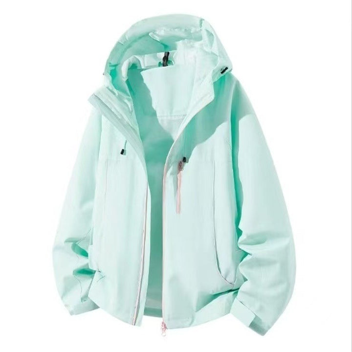 Herren Wasserdichte Kapuzen-Softshelljacke mit winddichtem Schnitt und Reißverschluss Drune