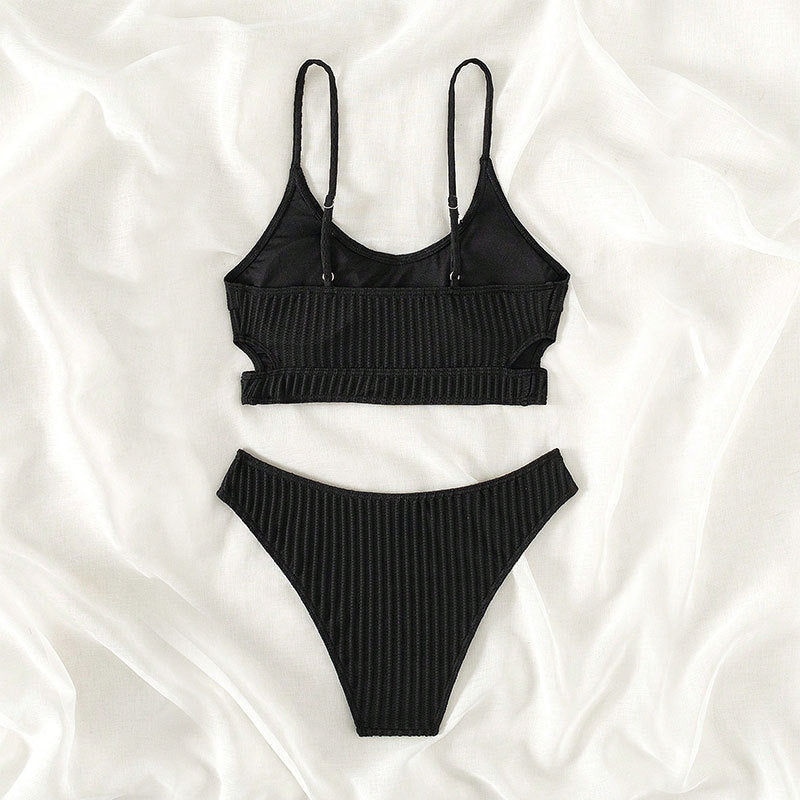 Damen raffinierter Bikini mit gestreiftem Design Drune