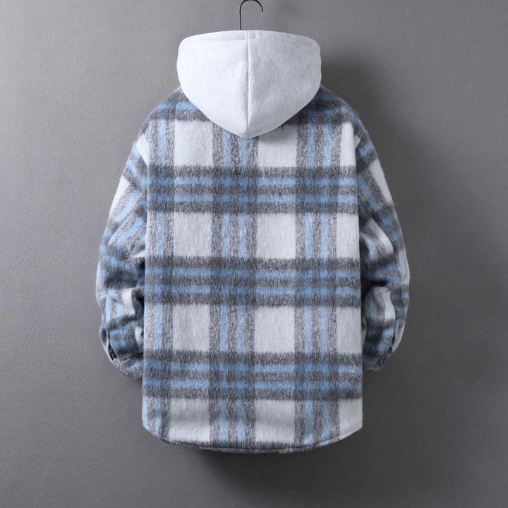 Damen lässige Karojacke mit weichem Futter und praktischen Taschen Drune