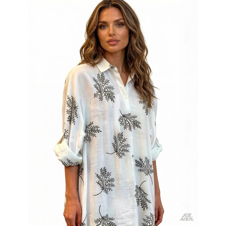 Damen Blusenshirt mit blumigem Motiv und legerem Schnitt Drune