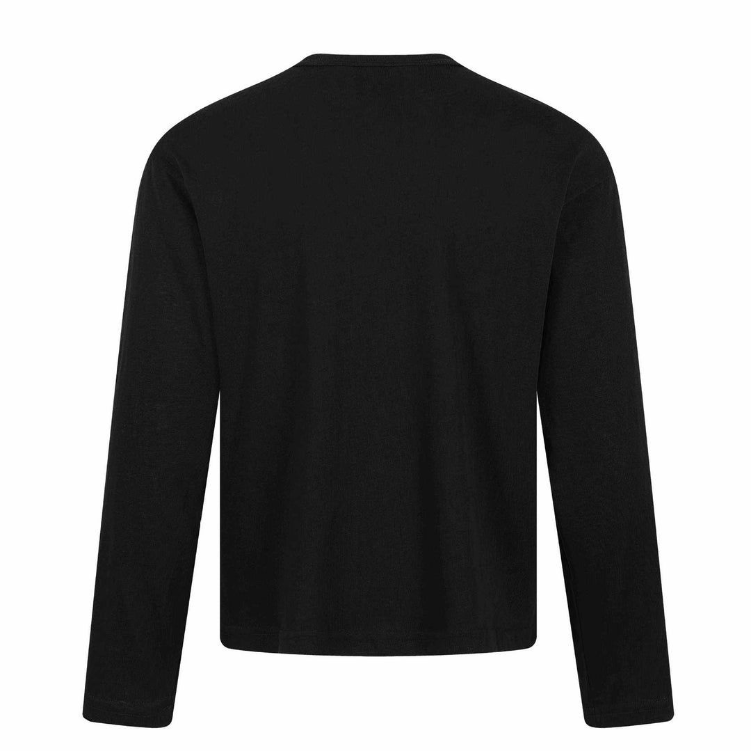 Unisex Langärmeliges Henley-Shirt mit knöpfbarer Brustleiste und Vintage-Illustrationsprint Drune