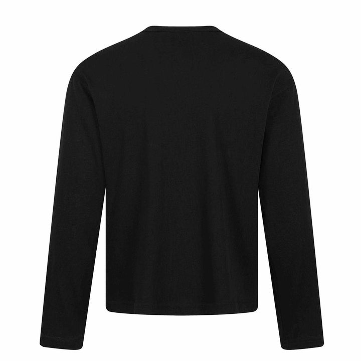 Unisex Langärmeliges Henley-Shirt mit knöpfbarer Brustleiste und Vintage-Illustrationsprint Drune