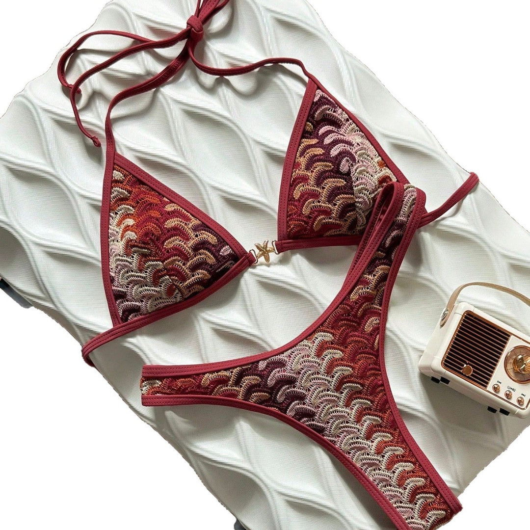 Damen Triangel-Bikini mit eleganter Rippstruktur Drune