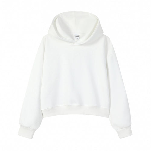 Damen modischer cropped Hoodie mit weitem Schnitt Drune