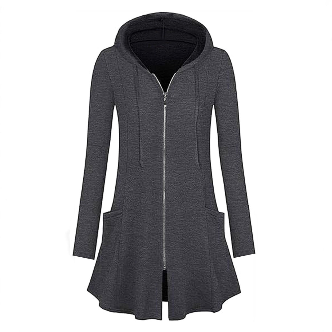 Damen Kapuzenjacke mit Reißverschluss und Seitentaschen Drune