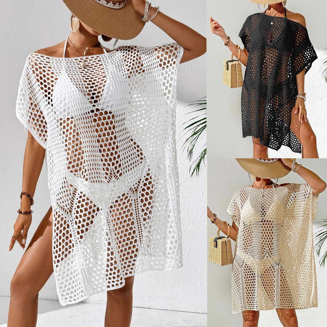 Damen eleganter häkel Strandüberwurf Drune