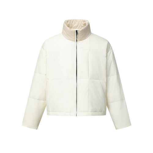 Unisex Boxy-Pufferjacke mit Stehkragen in Kontrastoptik und quadratischer Steppung Drune