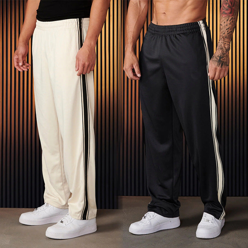 Herren sportliche Trainingshose mit seitlichen Streifen Drune