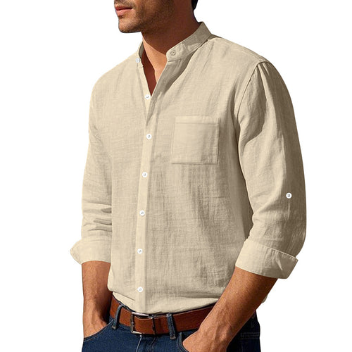Herren leichtes Leinenhemd Drune