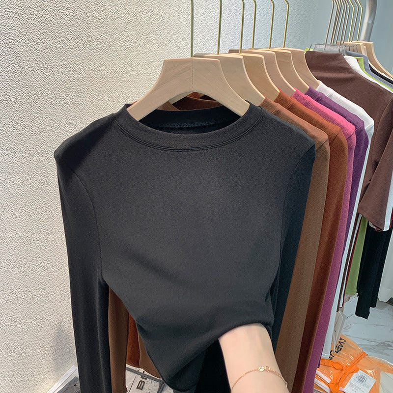 Damen lässiges Langarmshirt mit feiner Struktur Drune