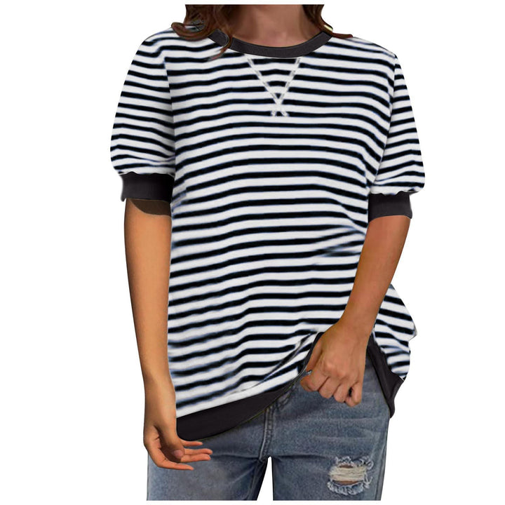 Damen Modisches Streifenshirt mit lässigem Schnitt Drune