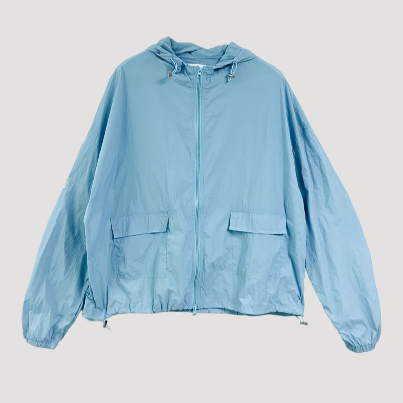 Damen lässige Windbreaker-Jacke mit praktischen Taschen Drune