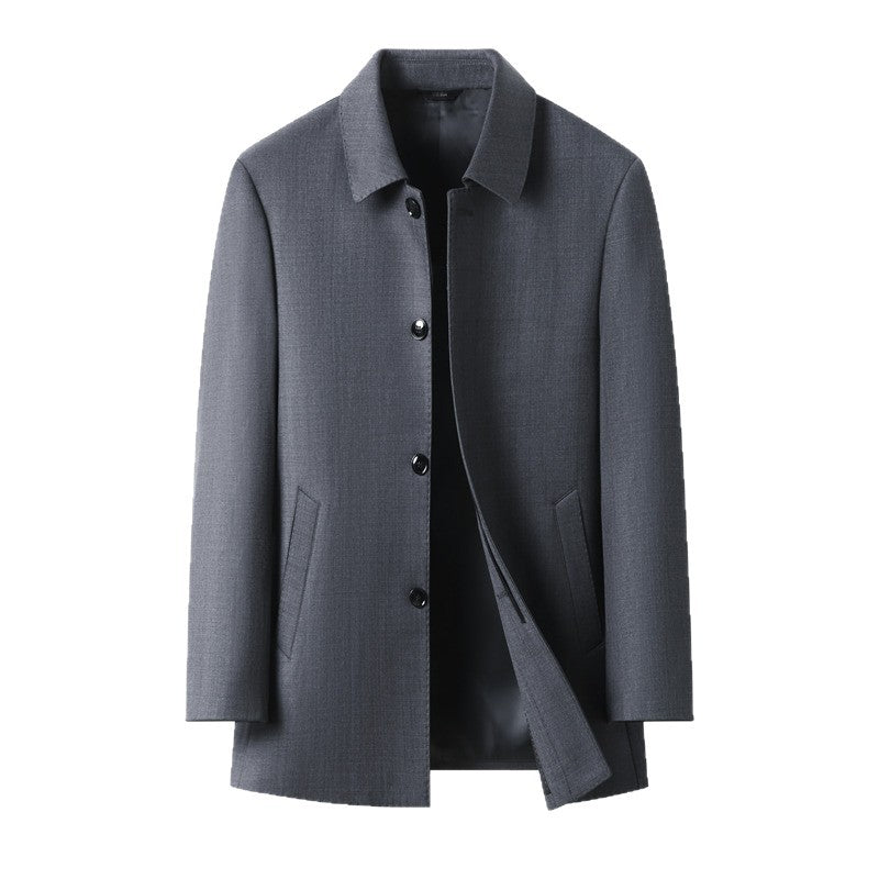 Herren eleganter Übergangsblazer mit praktischem Stehkragen und modernen Details Drune