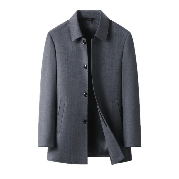 Herren eleganter Übergangsblazer mit praktischem Stehkragen und modernen Details Drune