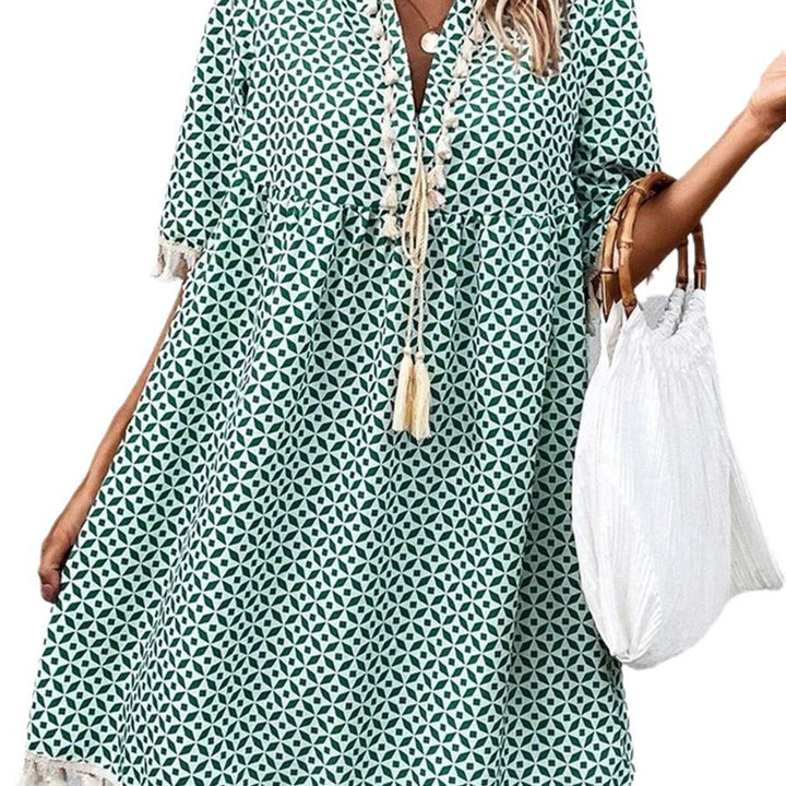 Damen Sommerkleid mit modischem Muster Drune