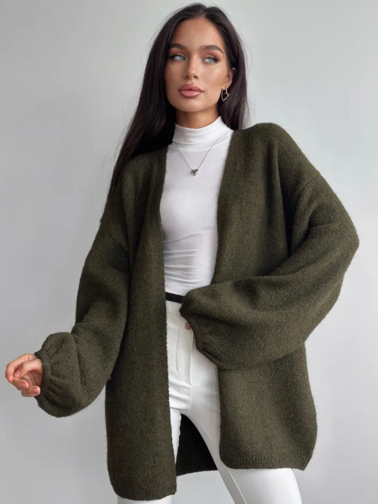 Damen Flauschiger Oversized Cardigan Drune