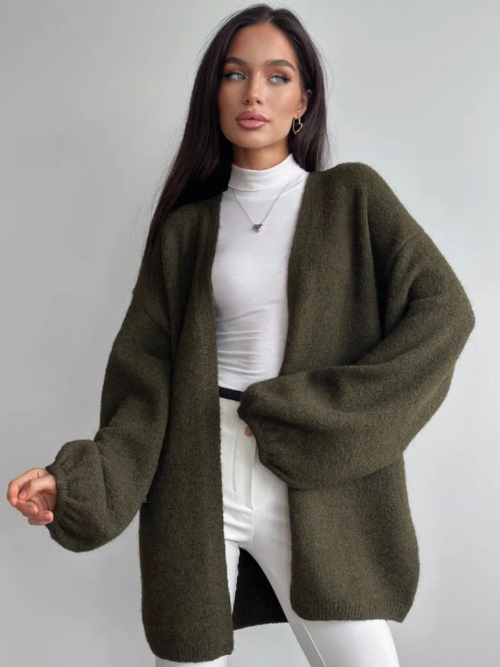 Damen Flauschiger Oversized Cardigan Drune