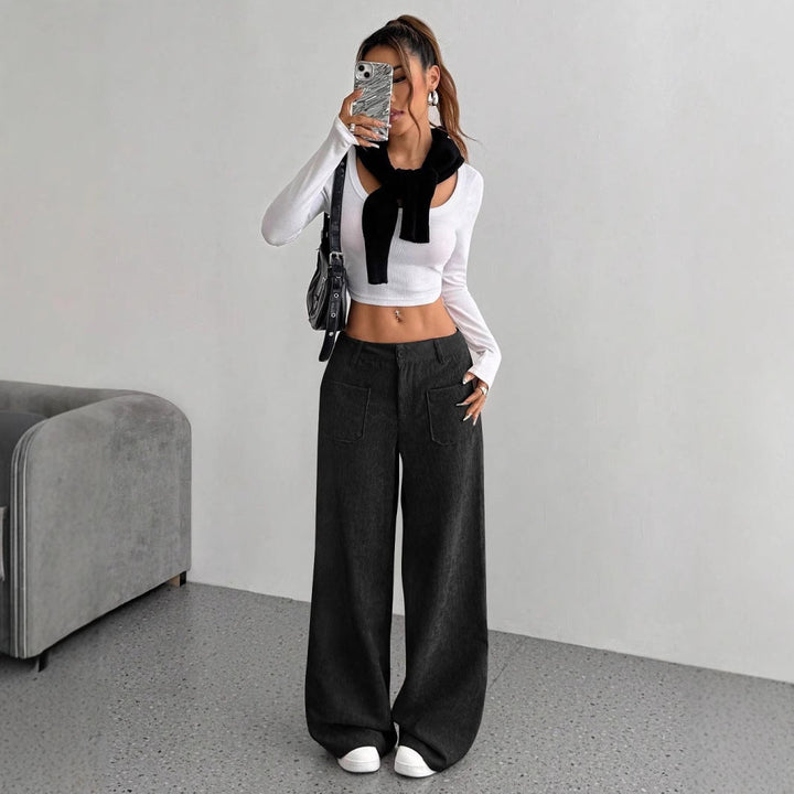Damen Weite Cordhose Drune