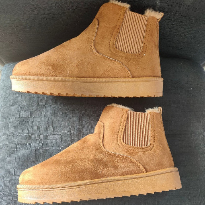 Damen  Chelsea-Boots mit warmem Teddyfutter, elastischem Seiteneinsatz und rutschfester Profilsohle Drune