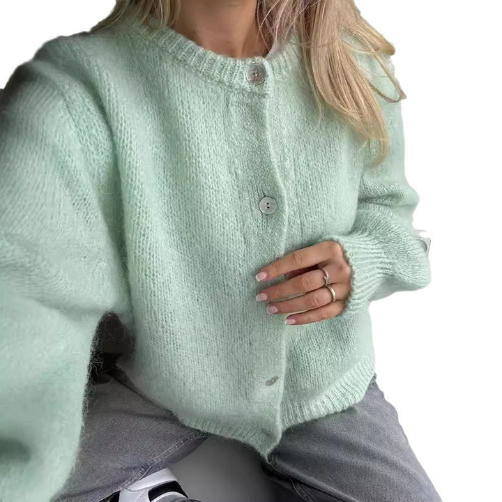 Damen Kuscheliger Strickcardigan mit Knopfdetails Drune