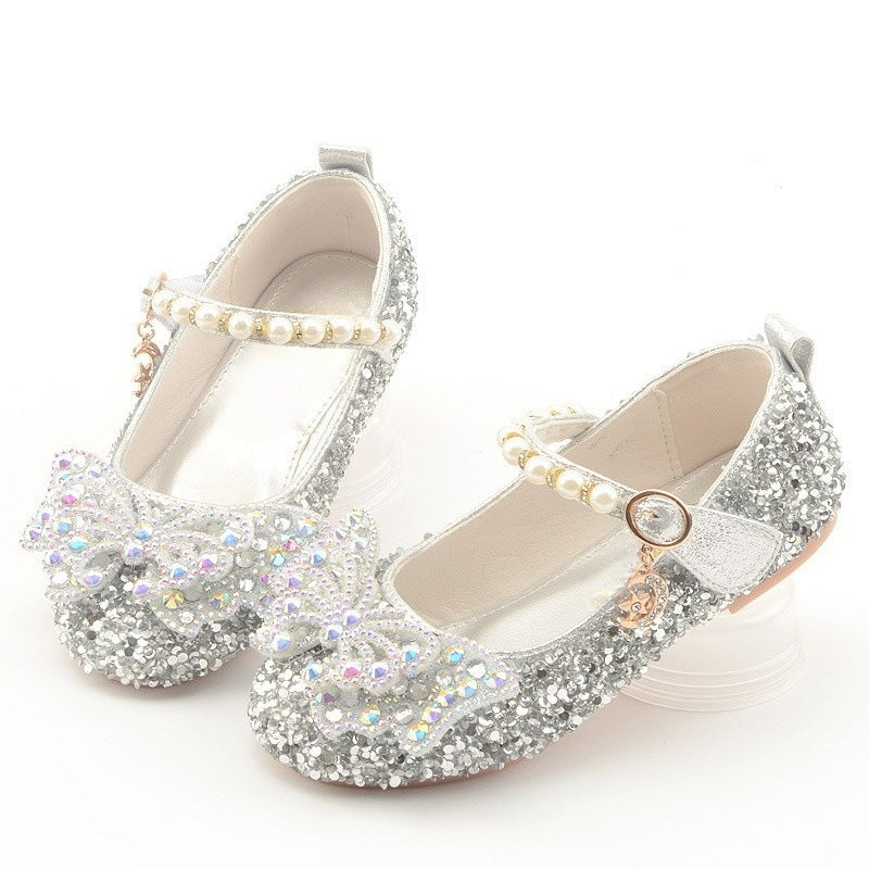Mädchen Glitzernde Ballerinas mit filigranen Schleifenapplikationen Drune
