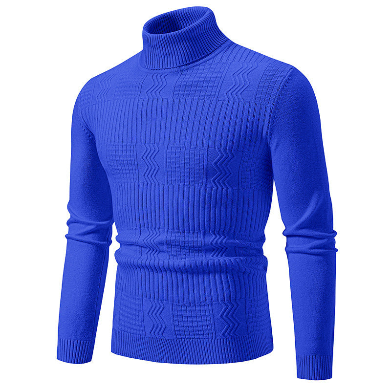 Herren Rollkragenpullover mit Strukturstrick und körpernaher Silhouette Drune