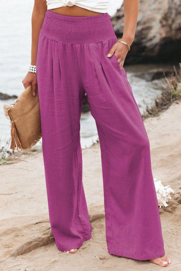 Damen weiter Sommerhose mit elastischem Bund Drune