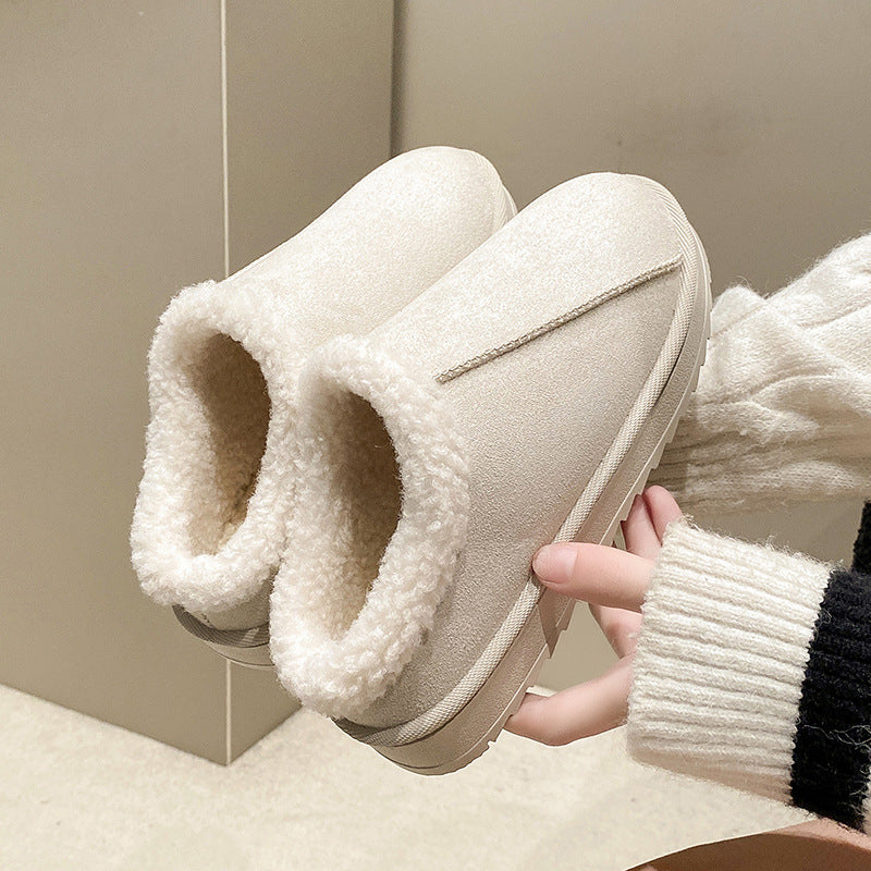 Damen Gefütterte Winter‑Slipper mit Kunstfellbesatz und profilierter Gummisohle Drune