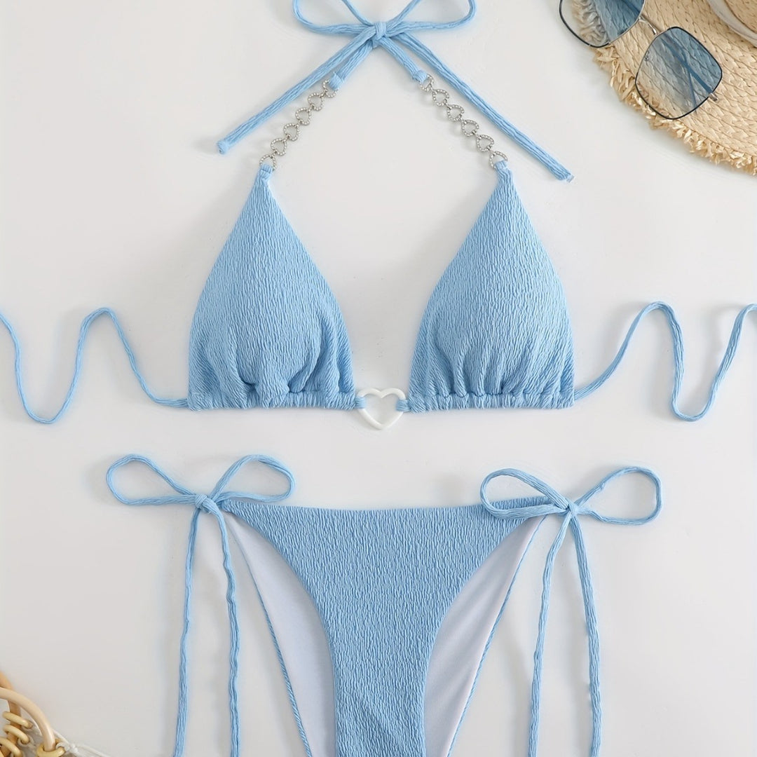 Damen Triangel-Bikini mit raffinierten Kettenakzenten Drune