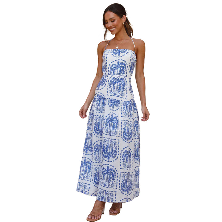 Damen Maxikleid mit floralem Druck und elegantem Schnitt Drune