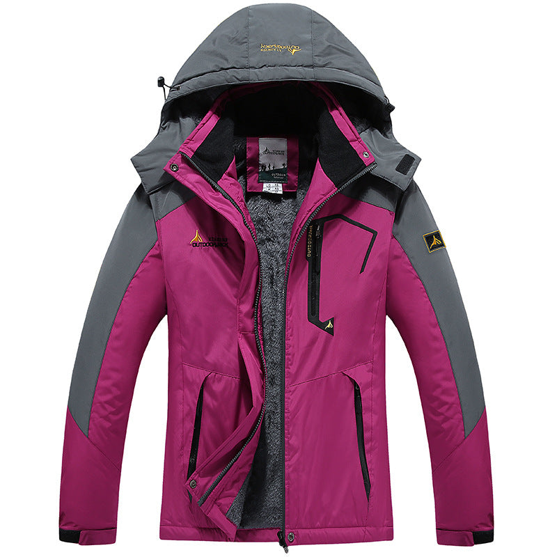 Herren multifunktionale wasserdichte Outdoorjacke mit abnehmbarem Fleece-Innenlayer und verstellbarer Kapuze Drune