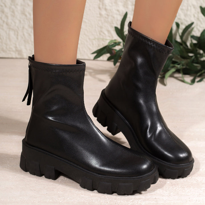 Damen Modische Chunky Stiefel Drune