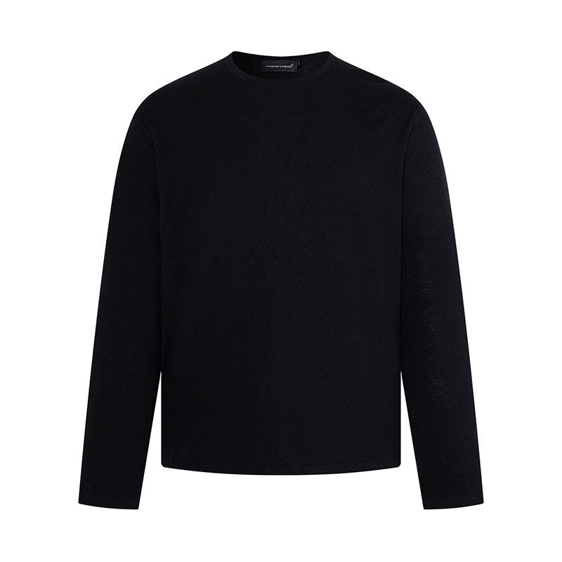 Herren Feinstrickpullover mit Rundhalsausschnitt und geradem Schnitt Drune