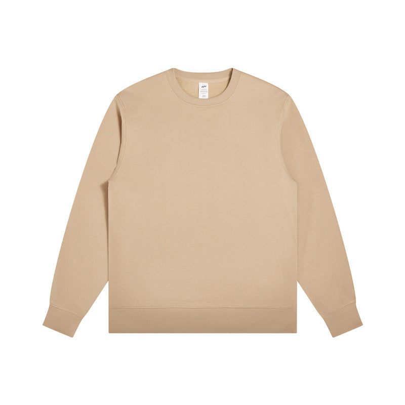 Unisex Minimalistisches Baumwoll-Sweatshirt mit Rundhals, Rippbündchen & Relaxed Fit Drune