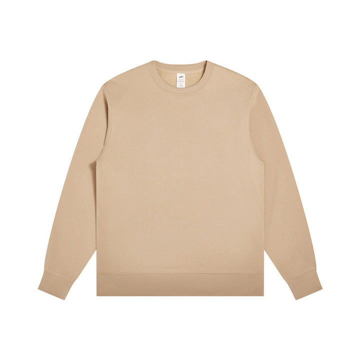 Unisex Minimalistisches Baumwoll-Sweatshirt mit Rundhals, Rippbündchen & Relaxed Fit Drune