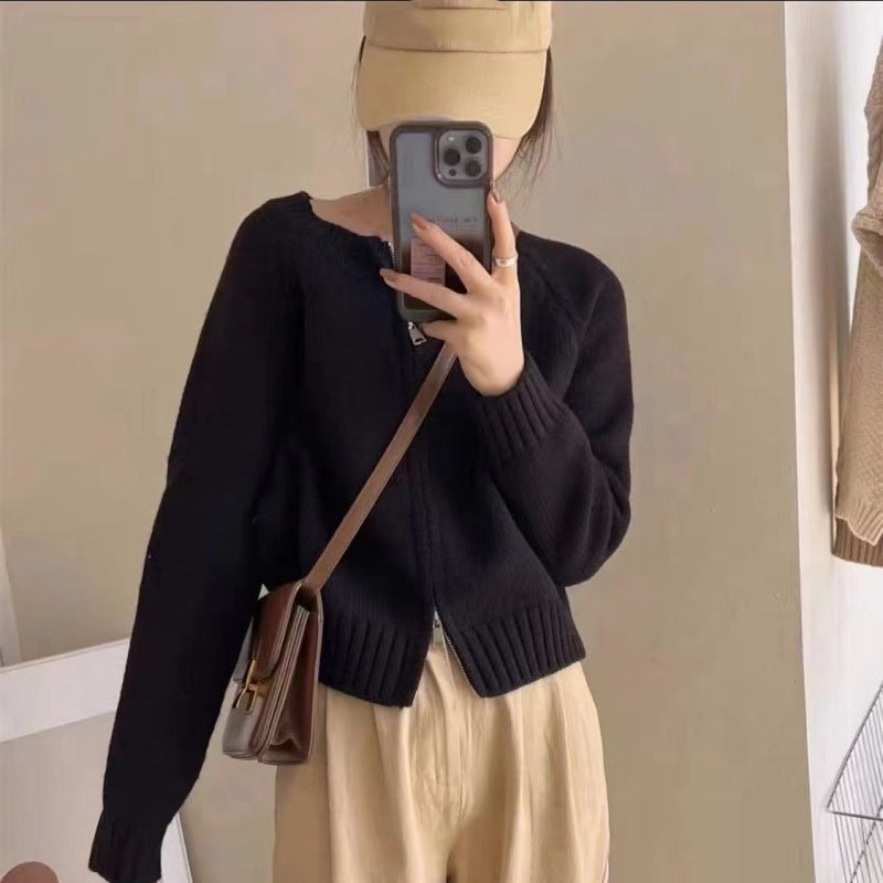 Damen lässige Strickjacke mit lockerer Passform und Ribbing Drune