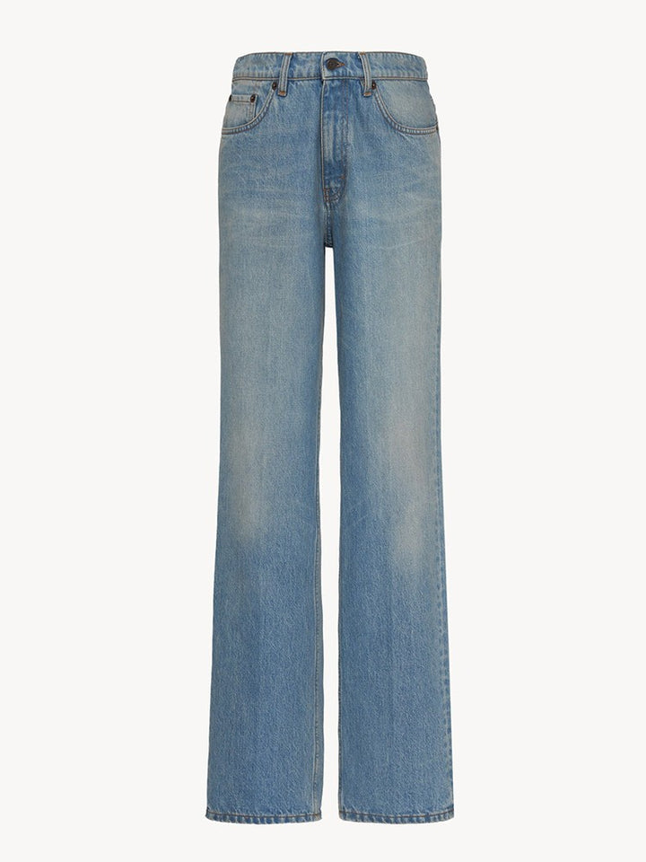 Damen Hoch geschnittene, weite Jeans Drune