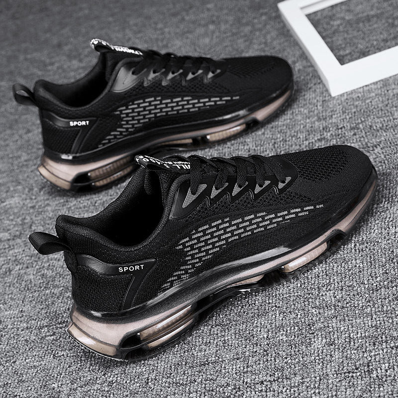 Herren Sichtbar luftgepolsterte Running-Sneaker mit Dual-Air-Kammer und atmungsaktivem Strickoberteil Drune