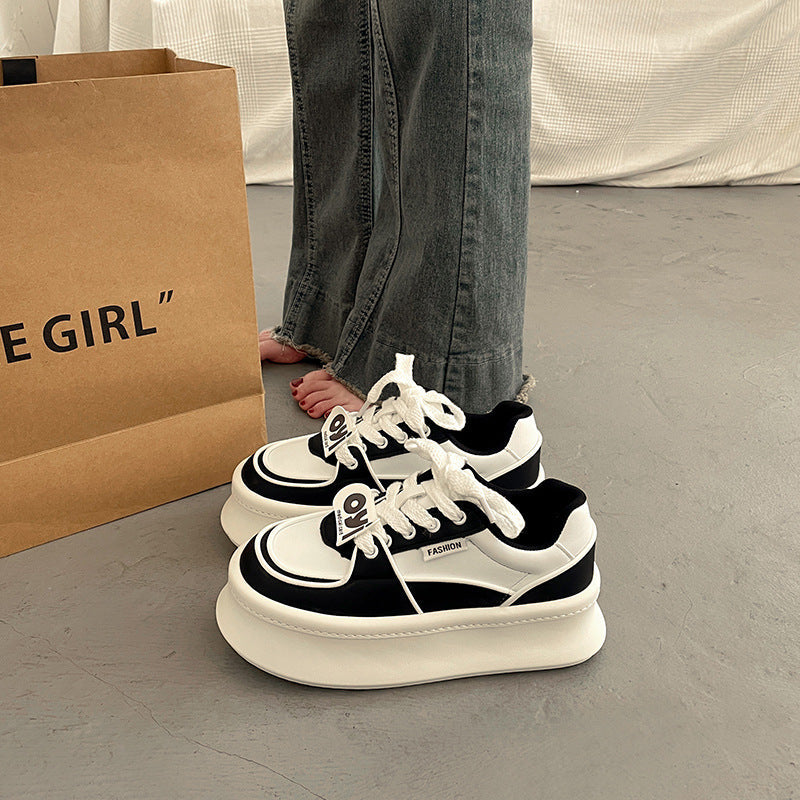 Damen Sportliche Plateau-Sneaker mit modischem Design und bequemer Dämpfung Drune