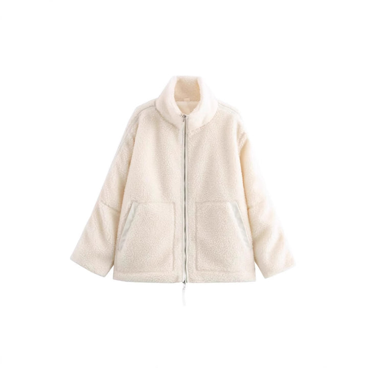 Damen Kuschelige Fleecejacke mit hohem Kragen und praktischen Taschen Drune