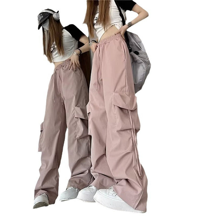 Damen Cargo-Hose im urbanen Stil mit weitem Schnitt und praktischen Seitentaschen Drune