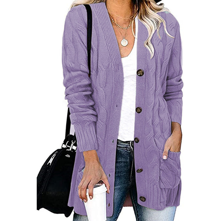 Damen Strickjacke mit Zopfdesign und praktischen Taschen Drune