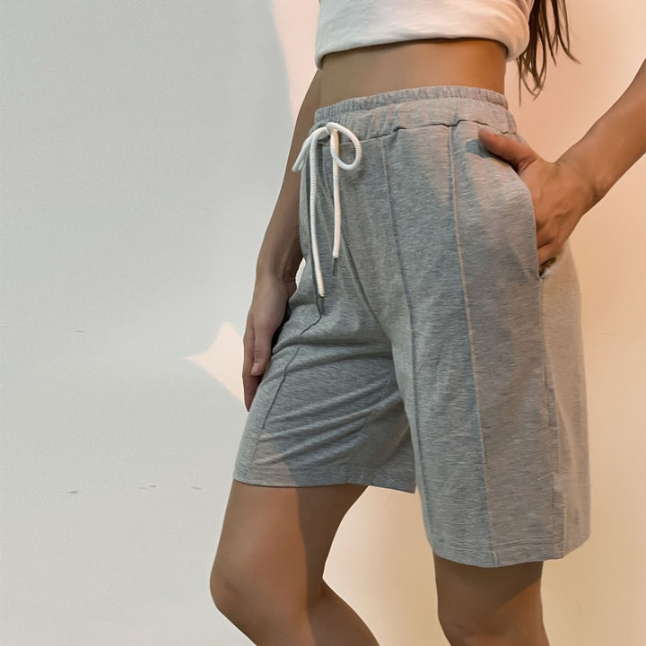 Damen Sportliche Shorts mit verstellbarem Taillenzug und atmungsaktivem Material Drune