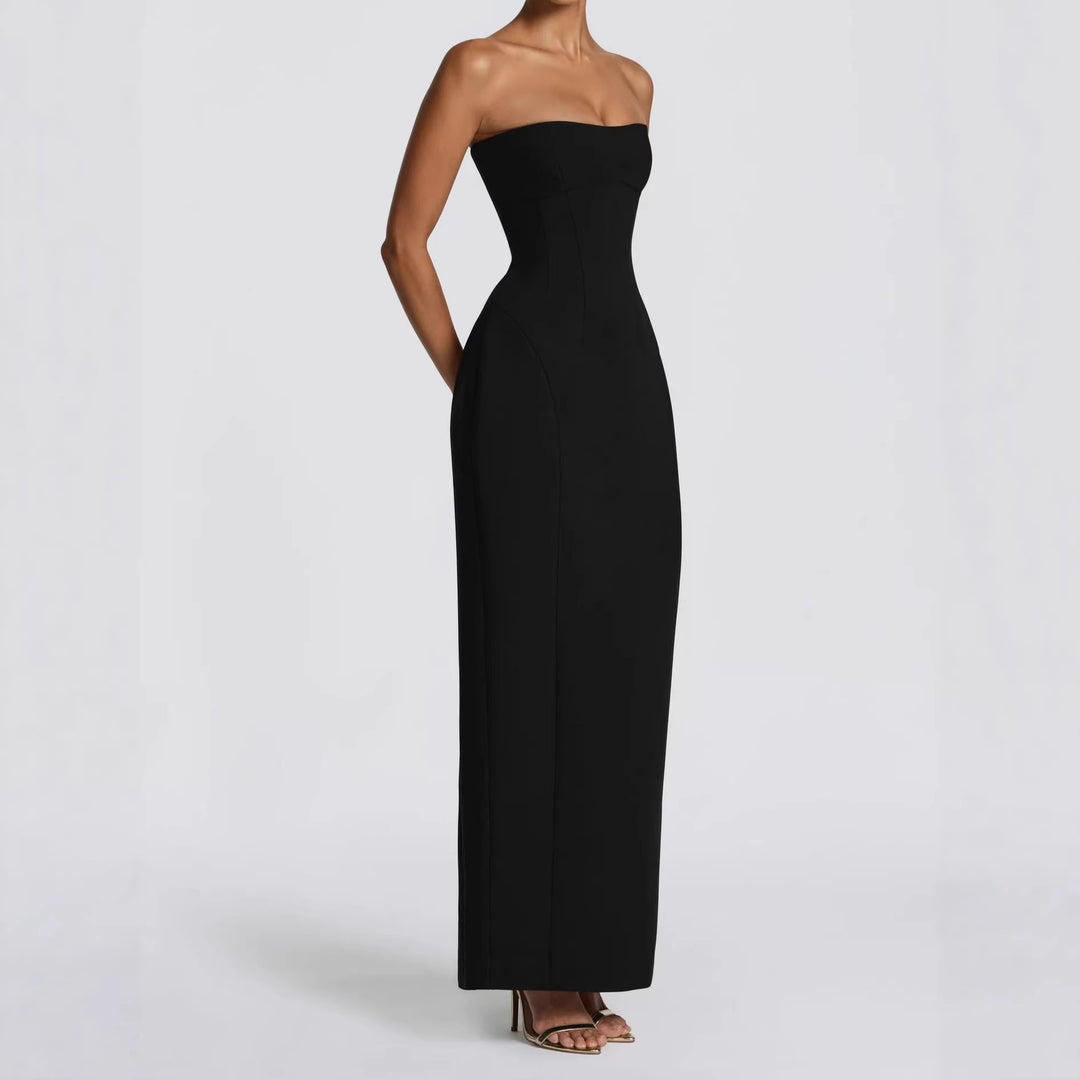 Damen Elegantes Cocktailkleid mit schulterfreiem Schnitt Drune
